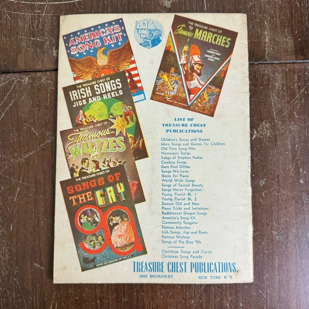 1935‎ Treasure Chest of Old Time Song Hits Booklet with sheet music & lyrics